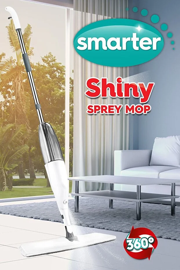Shıny Sprey Mop (BEYAZ) Mop Paspas Temizlik Seti